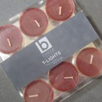 Broste Candles - Box of 9 x 4 Hour Burgundy, Wine Red Tealights